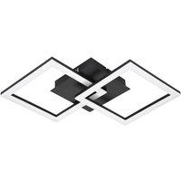 Eglo Paranday-z Black Steel Smart Control Colour Changing Ceiling Light L52cm, Black