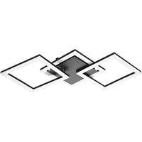 Eglo Paranday-z Black Steel Smart Control Colour Changing Ceiling Light L65cm, Black