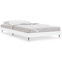 Vidaxl Bed Frame White 90X200 Cm Engineered Wood, White