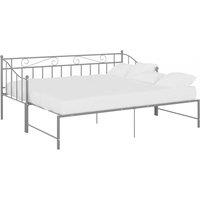Vidaxl Pull-out Sofa Bed Frame Grey Metal 90X200 Cm, Grey