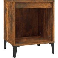 Vidaxl Bedside Cabinet Smoked Oak 40X35X50 Cm, Brown