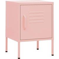 Vidaxl Nightstand Pink 35X35X51 Cm Steel, Pink