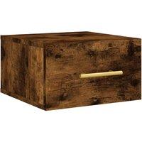 Vidaxl Wall-mounted Bedside Cabinet Smoked Oak 35X35X20 Cm, Brown