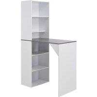 Vidaxl Bar Table With Cabinet White 115X59X200 Cm, White