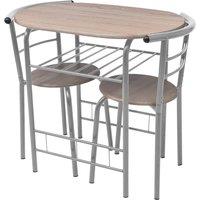 Vidaxl Breakfast Bar Set Mdf, Brown