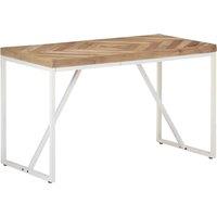 Vidaxl Dining Table 120X60X76 Cm Solid Acacia And Mango Wood, Brown
