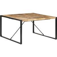 Vidaxl Dining Table 140X140X75 Cm Rough Mango Wood, Brown