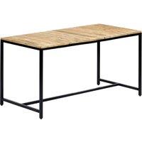 Vidaxl Dining Table 140X70X75 Cm Solid Rough Mango Wood, Brown