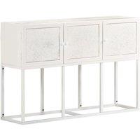 Vidaxl Sideboard 115X30X76 Cm Solid Mango Wood, White