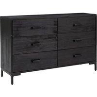 Vidaxl Sideboard Black 110X35X70 Cm Solid Pinewood, Black