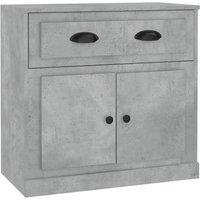 Vidaxl Sideboard Concrete Grey 70X35.5X67.5 Cm Engineered Wood, Grey