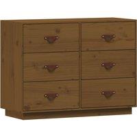 Vidaxl Sideboard Honey Brown 100X40X75 Cm Solid Wood Pine, Brown