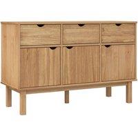 Vidaxl Sideboard Otta 114X43X73.5 Cm Solid Wood Pine, Brown