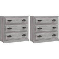 Vidaxl Sideboards 2 Pcs Grey Sonoma Engineered Wood, Grey