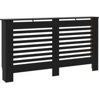 Vidaxl Radiator Cover Black 152X19X81 Cm Mdf, Black
