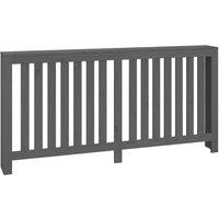 Vidaxl Radiator Cover Grey 169X19X84 Cm Solid Wood Pine, Grey