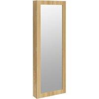 Vidaxl Mirror Jewellery Cabinet Wall Mounted 37.5X10X106 Cm, Brown