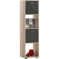 Fmd Standing Shelf With 4 Compartments Oak Tree