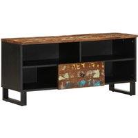 Vidaxl Tv Cabinet 100X33X46 Cm Solid Wood Reclaimed&engineered Wood, Brown