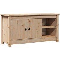 vidaXL TV Cabinet 103x36.5x52 cm Solid Wood Pine, Brown