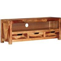 Vidaxl Tv Cabinet 110X30X40 Cm Solid Wood Acacia, Brown