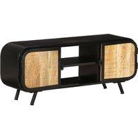 Vidaxl Tv Cabinet 110X30X45 Cm Rough Mango Wood, Brown