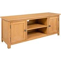Vidaxl Tv Cabinet 110X35X44 Cm Solid Oak Wood, Brown