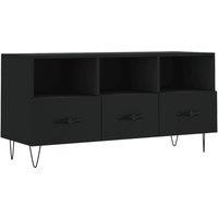 Vidaxl Tv Cabinet Black 102X36X50 Cm Engineered Wood, Black