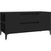 Vidaxl Tv Cabinet Black 102X44.5X50 Cm Engineered Wood, Black