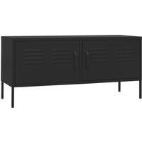 Vidaxl Tv Cabinet Black 105X35X50 Cm Steel, Black