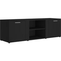 Vidaxl Tv Cabinet Black 120X34X37 Cm Engineered Wood, Black