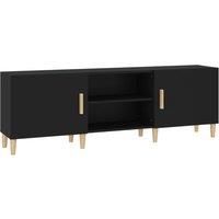Vidaxl Tv Cabinet Black 150X30X50 Cm Engineered Wood, Black