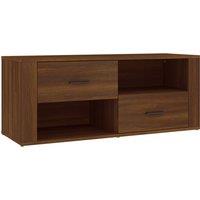 Vidaxl Tv Cabinet Brown Oak 100X35X40 Cm Engineered Wood, Brown