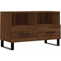 Vidaxl Tv Cabinet Brown Oak 80X36X50 Cm Engineered Wood, Brown