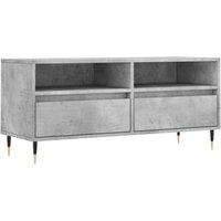 Vidaxl Tv Cabinet Concrete Grey 100X34.5X44.5 Cm Engineered Wood, Grey