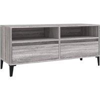 Vidaxl Tv Cabinet Grey Sonoma 100X34.5X44.5 Cm Engineered Wood, Grey