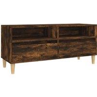 Vidaxl Tv Cabinet Smoked Oak 100X34.5X44.5 Cm Engineered Wood, Brown
