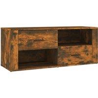 Vidaxl Tv Cabinet Smoked Oak 100X35X40 Cm Engineered Wood, Brown