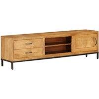 Vidaxl Tv Cabinet Solid Mango Wood 140X30X40 Cm, Brown