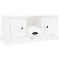 Vidaxl Tv Cabinet White 100X35.5X45 Cm Engineered Wood, White
