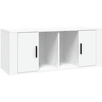 Vidaxl Tv Cabinet White 100X35X40 Cm Engineered Wood, White