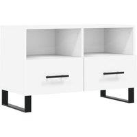 Vidaxl Tv Cabinet White 80X36X50 Cm Engineered Wood, White