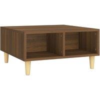 Vidaxl Coffee Table Brown Oak 60X60X30 Cm Engineered Wood, Brown