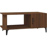 Vidaxl Coffee Table Brown Oak 90X50X40 Cm Engineered Wood, Brown