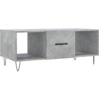 Vidaxl Coffee Table Concrete Grey 102X50X40 Cm Engineered Wood, Grey