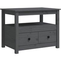 Vidaxl Coffee Table Grey 71X49X55 Cm Solid Wood Pine, Grey