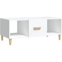 Vidaxl Coffee Table White 102X50X40 Cm Engineered Wood, White