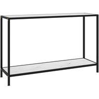 Vidaxl Console Table White 120X35X75 Cm Tempered Glass, White
