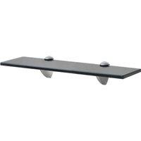 Vidaxl Floating Shelf Glass 40X20 Cm 8 Mm, Black