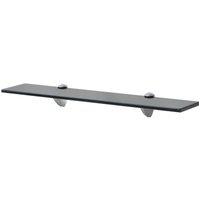 Vidaxl Floating Shelf Glass 60X20 Cm 8 Mm, Black